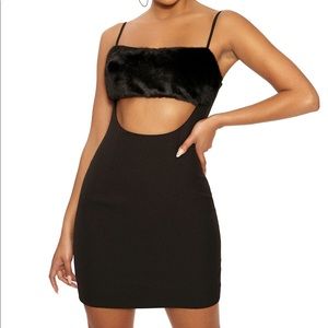 Down Fur The Party naked wardrobe Black Midi Dress